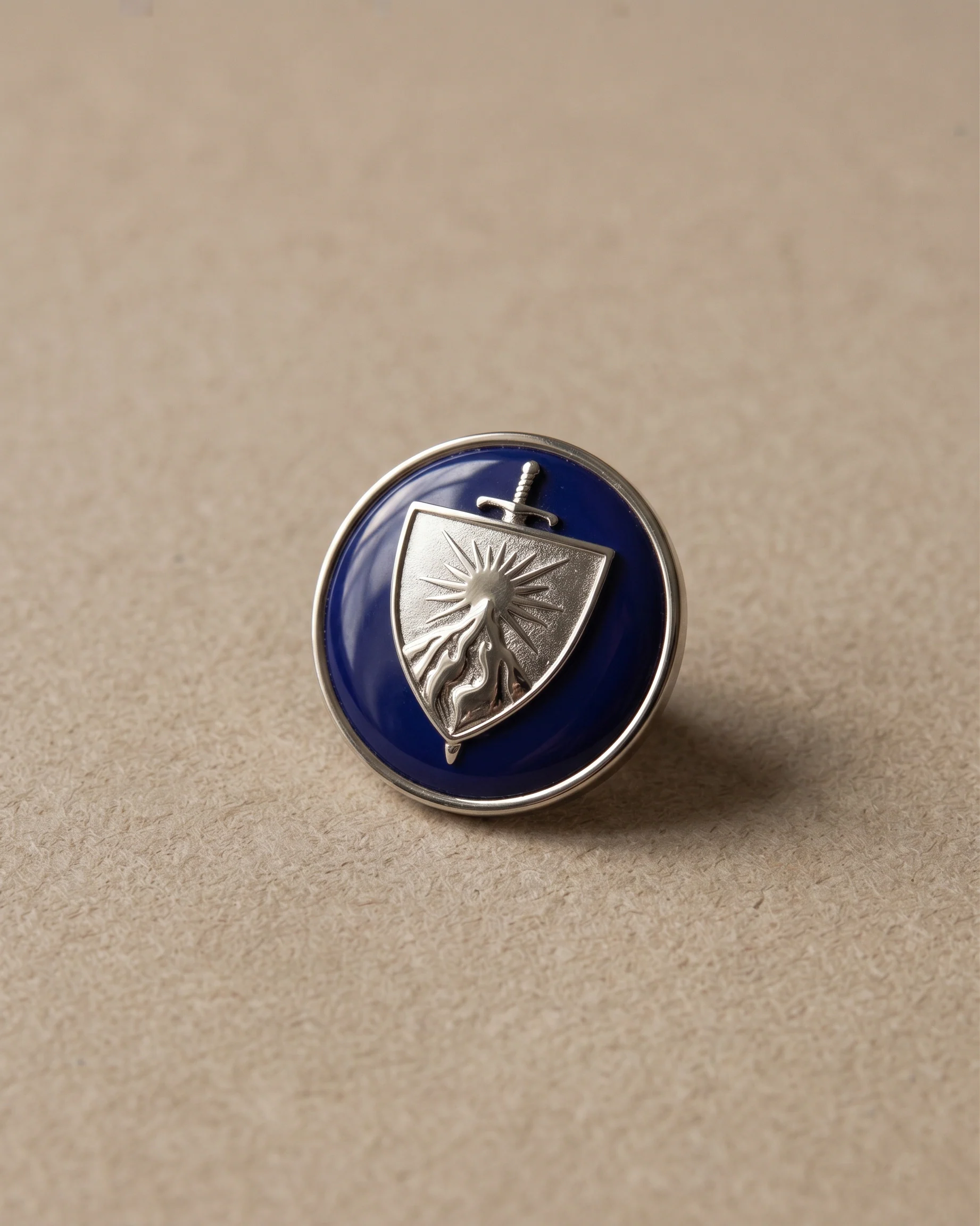 Lapis lapel pin with the Hill crest