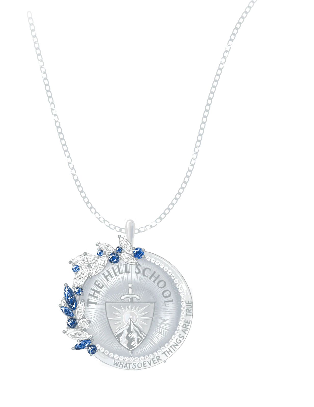 Colored rendering of the Hill medallion necklace