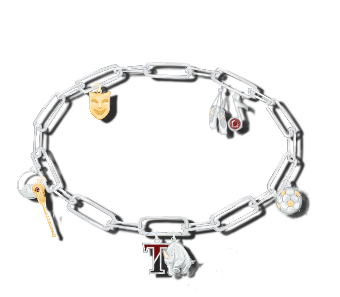 Taft metal charm bracelet rendering