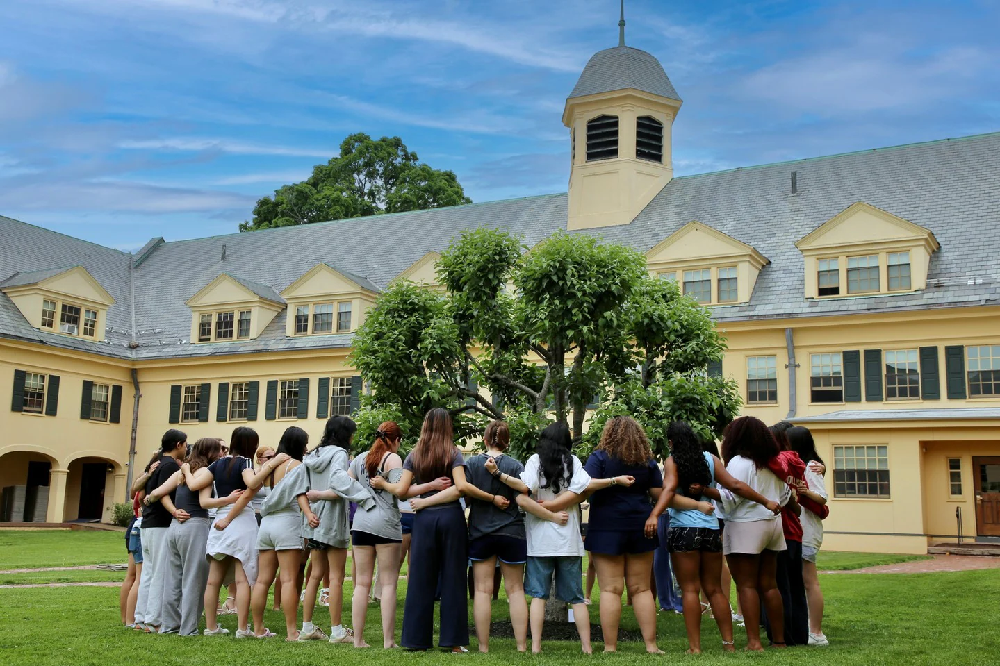 Westover students gathered together on campus