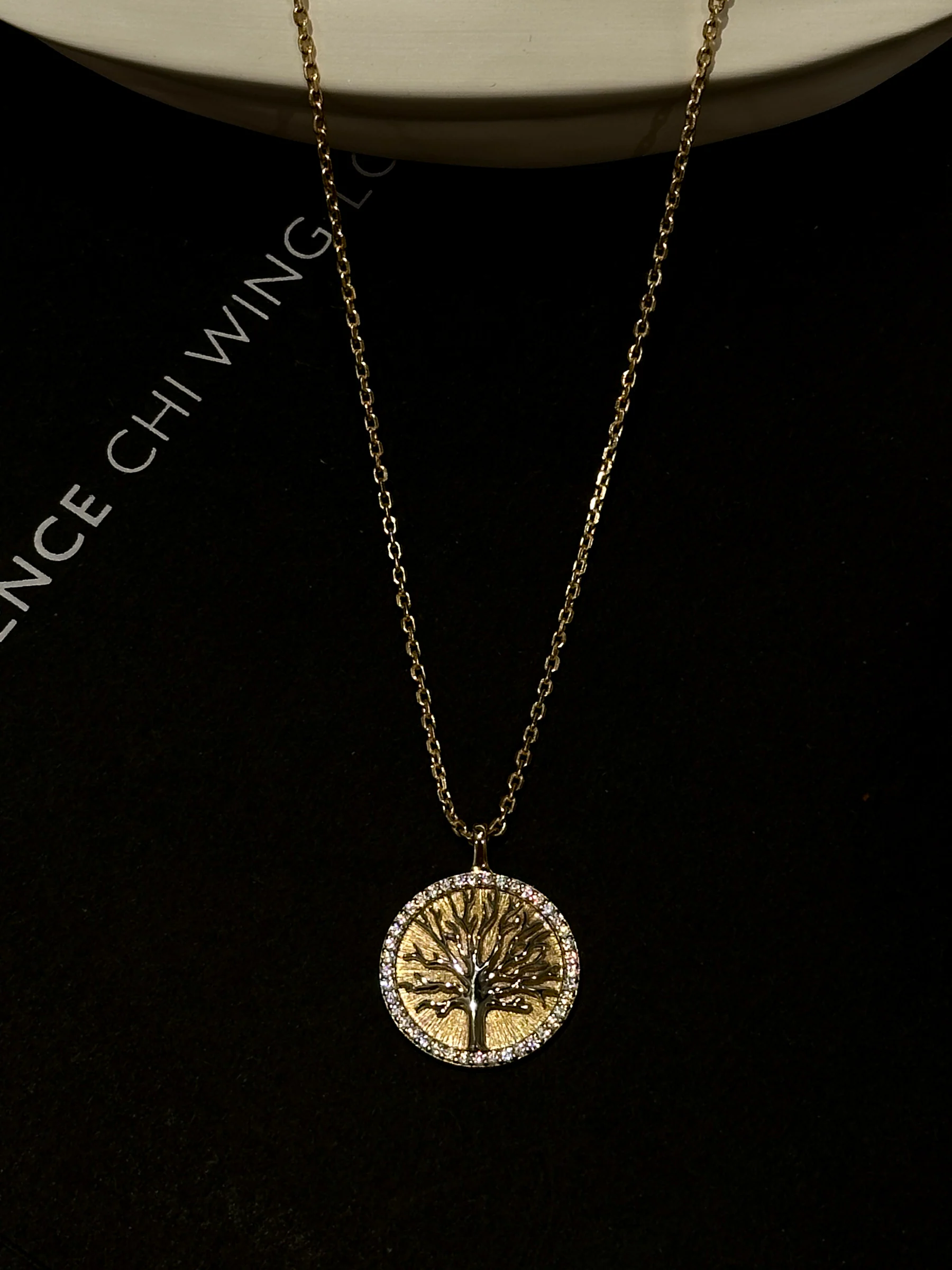 Tree medallion necklace